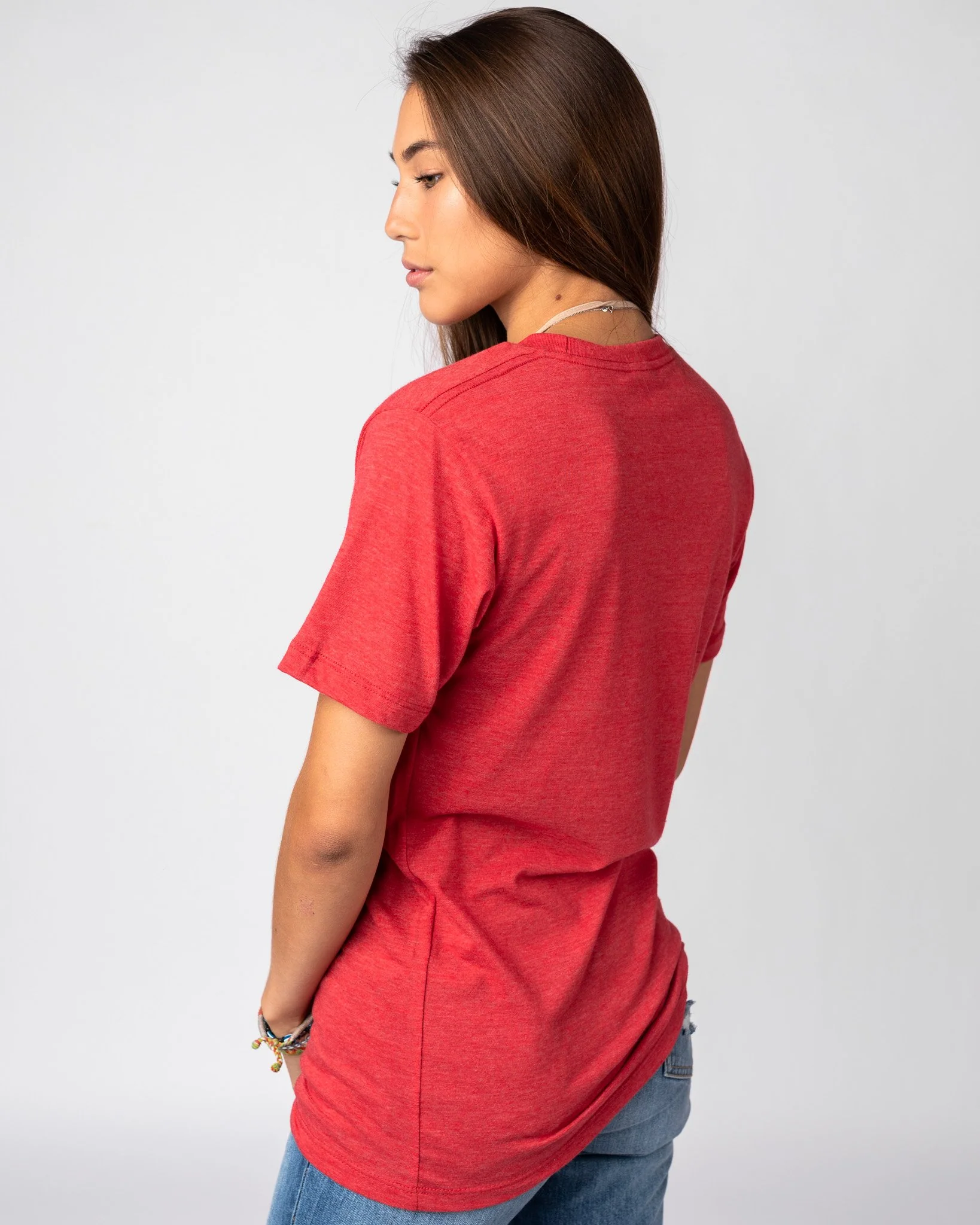 Heather Red Unisex Essential T-Shirt - Image 3